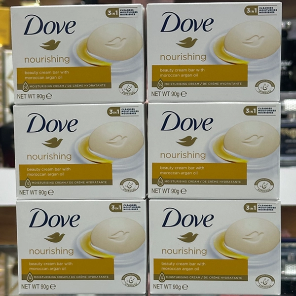 صابون داو نوریشینگ زرد طلایی حاوی روغن آرگان مراکشی 90 گرم | Dove nourishing Soap (beauty cream bar with Moroccan argan oil) 90gr